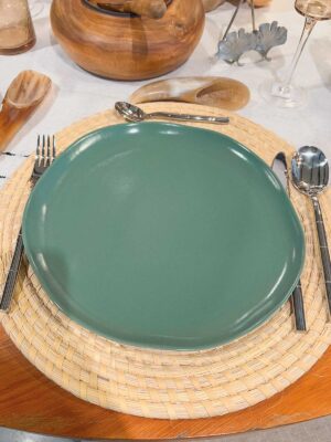 Plato principal verde x2