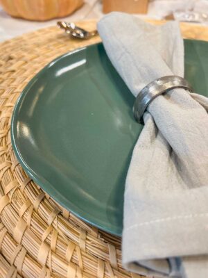 Plato de postre verde set x2